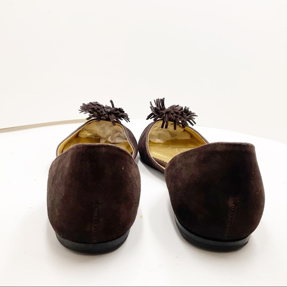 {J. CREW} Suede Pom Pom Flats - Picture 6 of 15